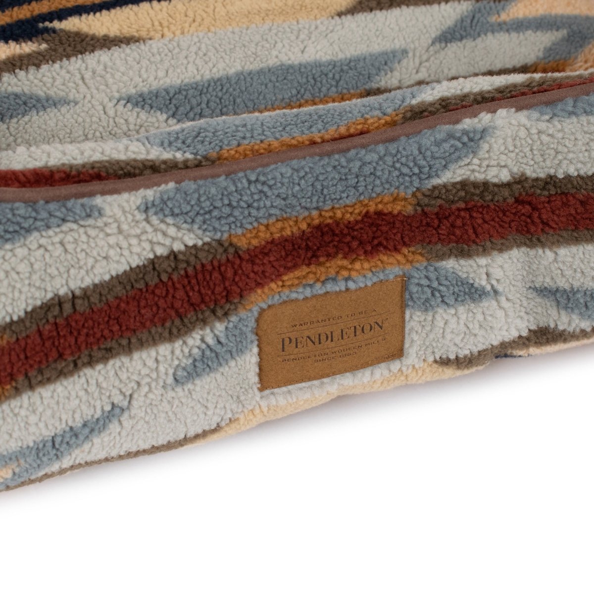 Pendleton Berber Kuddler | Plush Bolster Dog Bed with Recycled Fill & Washable Cover