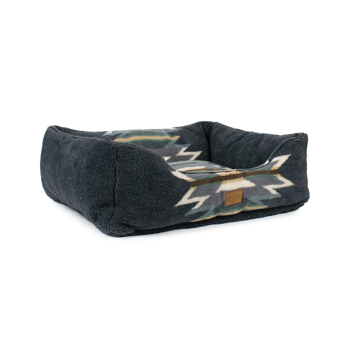 Pendleton Berber Kuddler | Plush Bolster Dog Bed with Recycled Fill & Washable Cover