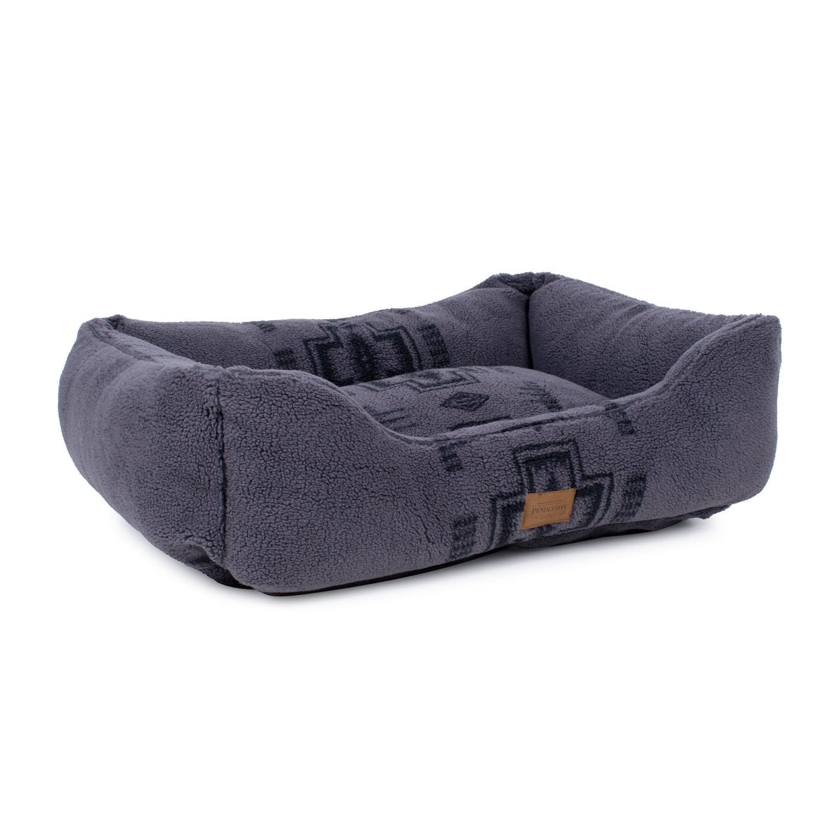 Pendleton Berber Kuddler | Plush Bolster Dog Bed with Recycled Fill & Washable Cover