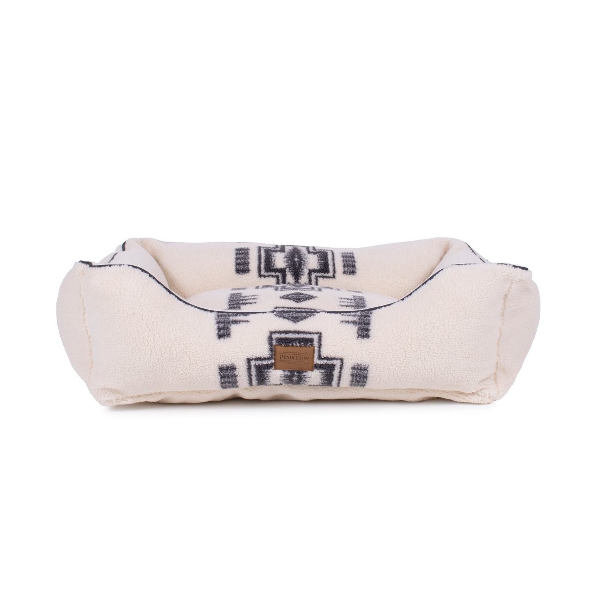 Pendleton Berber Kuddler | Plush Bolster Dog Bed with Recycled Fill & Washable Cover