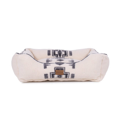 Pendleton Berber Kuddler | Plush Bolster Dog Bed with Recycled Fill & Washable Cover