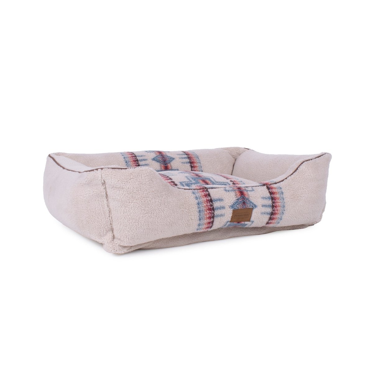 Pendleton Berber Kuddler | Plush Bolster Dog Bed with Recycled Fill & Washable Cover