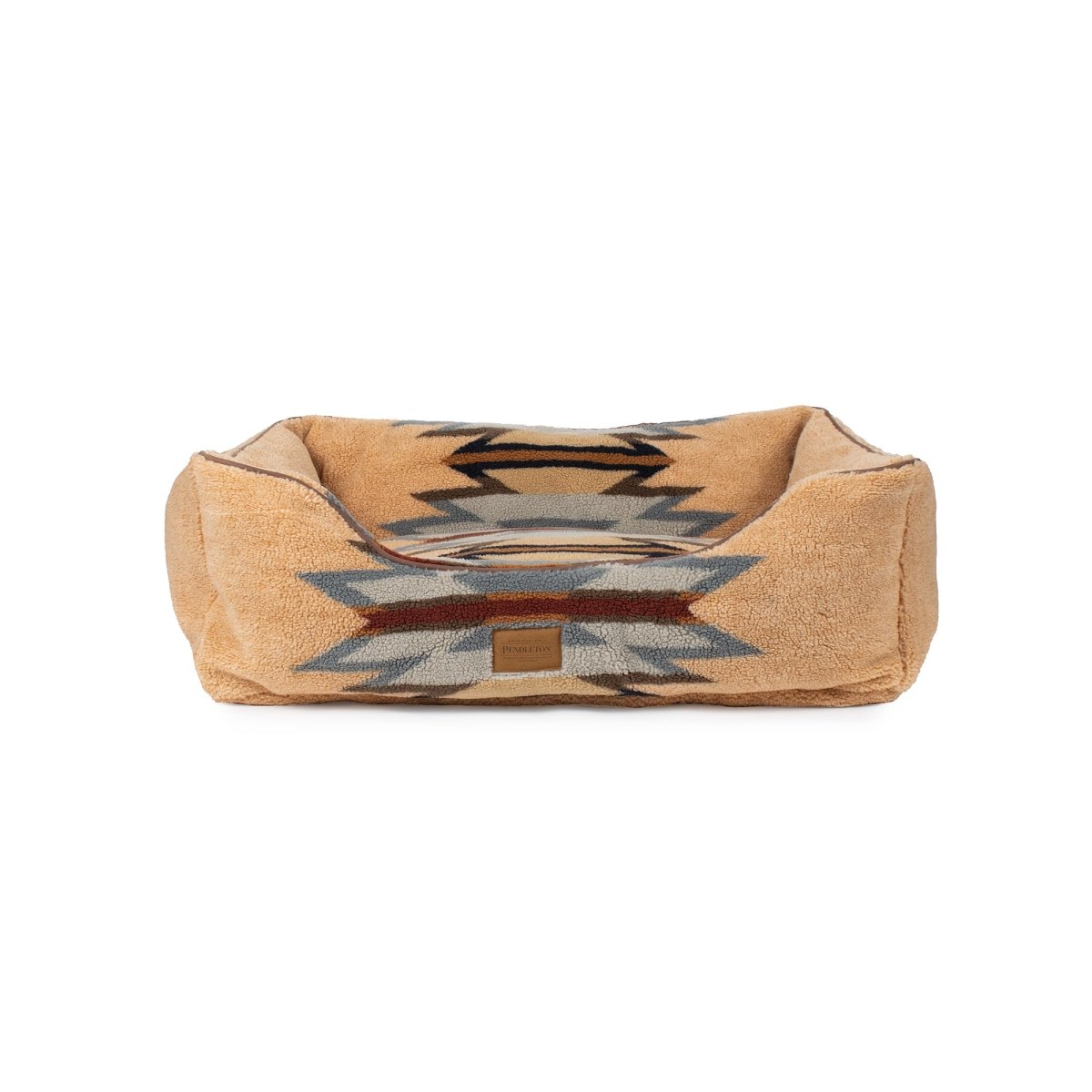 Pendleton Berber Kuddler | Plush Bolster Dog Bed with Recycled Fill & Washable Cover
