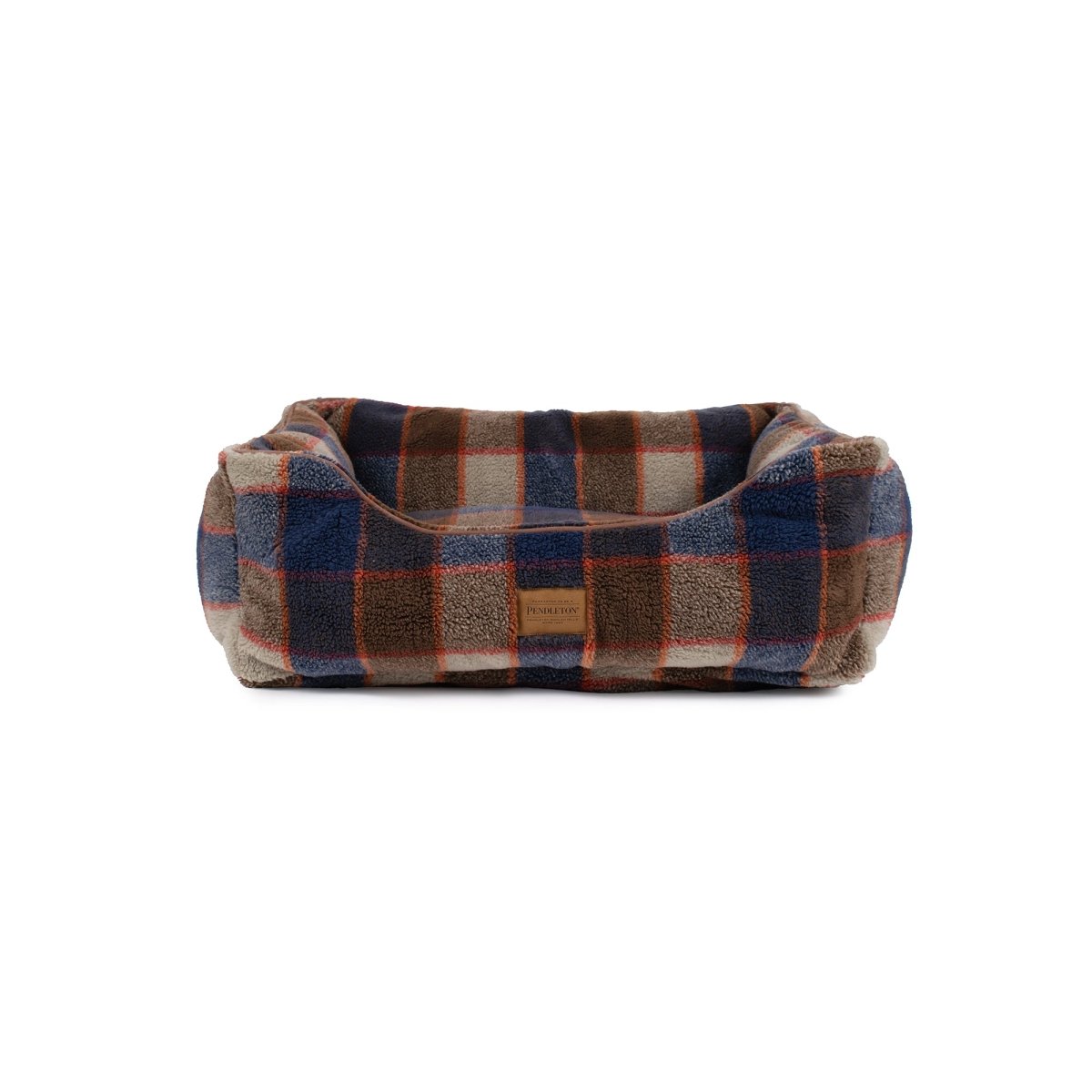 Pendleton Berber Kuddler | Plush Bolster Dog Bed with Recycled Fill & Washable Cover