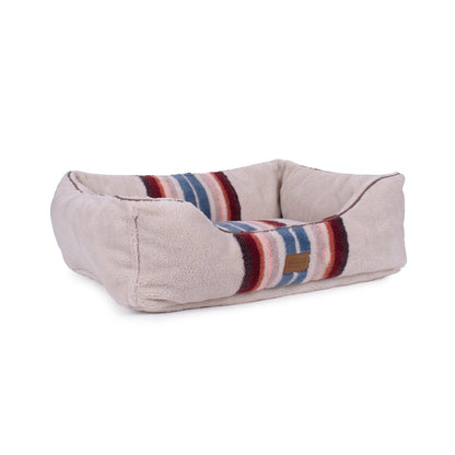 Pendleton Berber Kuddler | Plush Bolster Dog Bed with Recycled Fill & Washable Cover