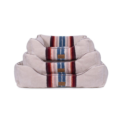 Pendleton Berber Kuddler | Plush Bolster Dog Bed with Recycled Fill & Washable Cover