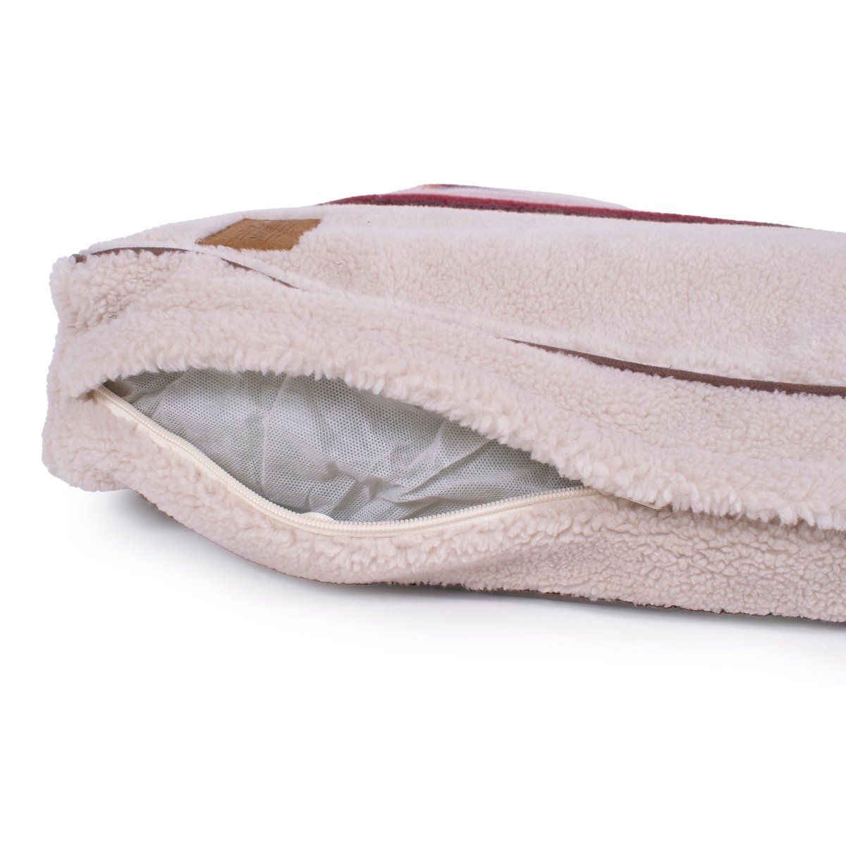 Pendleton Berber Pet Napper | Cozy Woven Berber Dog Bed with Recycled Fill or Memory Foam & Washable Cover