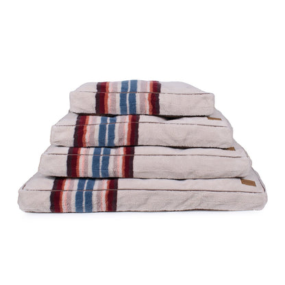 Pendleton Berber Pet Napper | Cozy Woven Berber Dog Bed with Recycled Fill or Memory Foam & Washable Cover