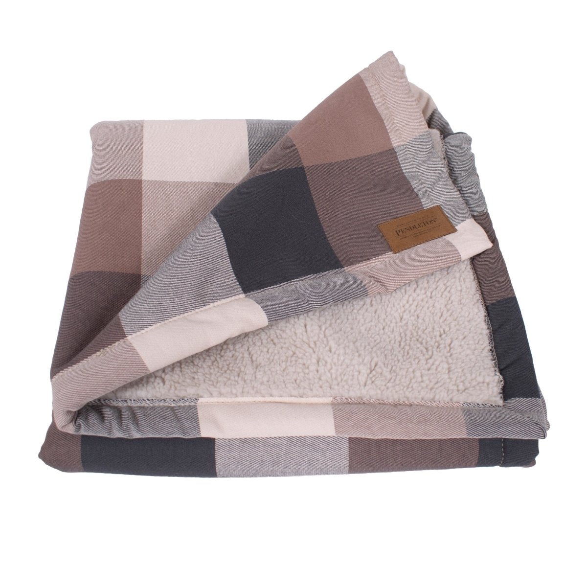 Pendleton Block Plaid Pet Throw + Lamb Gift Set | Soft Washable Blanket with Pendleton Pal Plush
