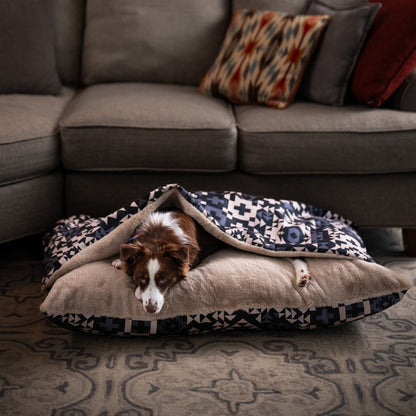 Pendleton Burrow Bed | Cozy Faux Fur Nest with CertiPUR-US® Memory Foam & Washable Cover (3 Sizes)