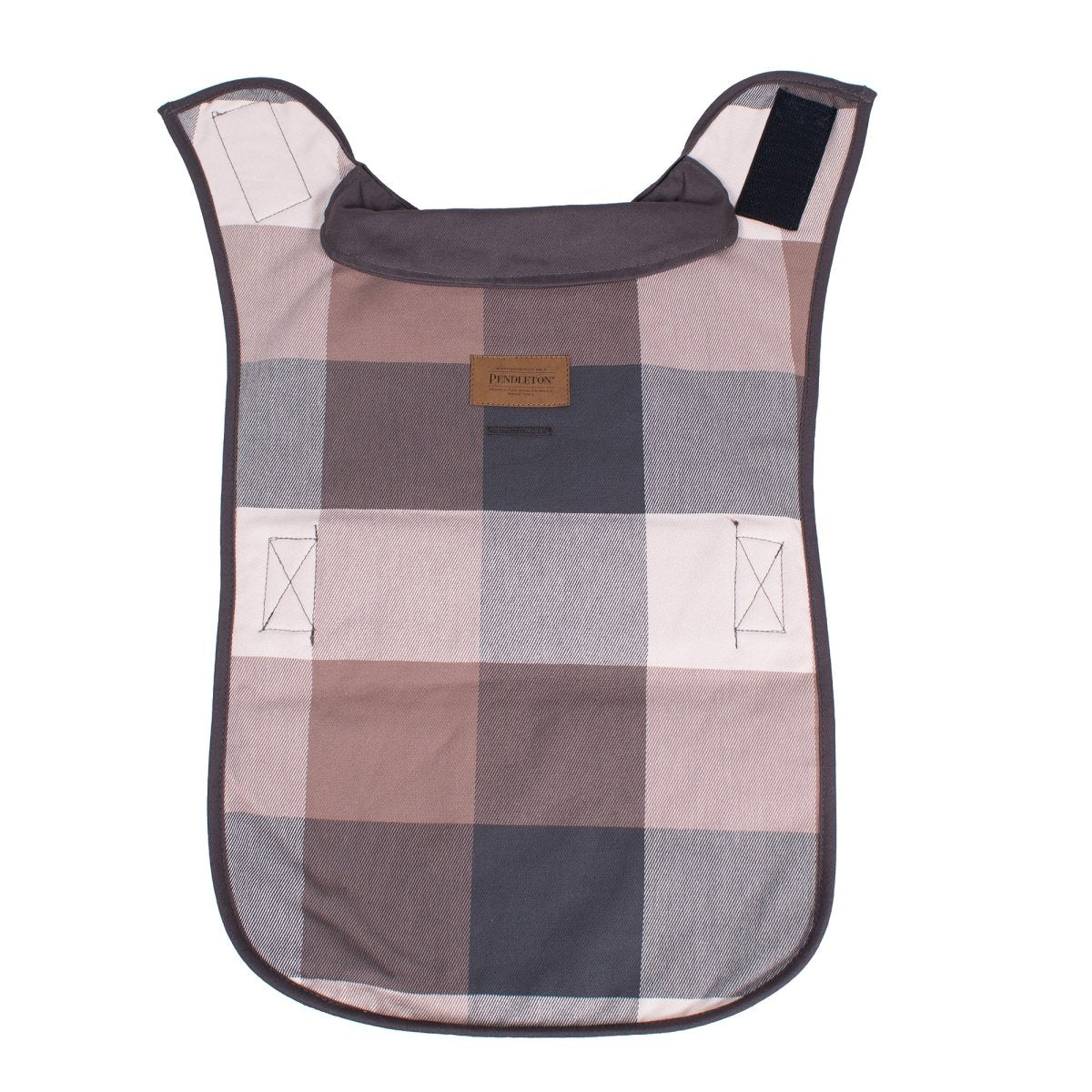 Pendleton Plaid Pet Coat | Warm Woven Cotton Jacket with Quilted Lining, Adjustable Belt & Leash Access