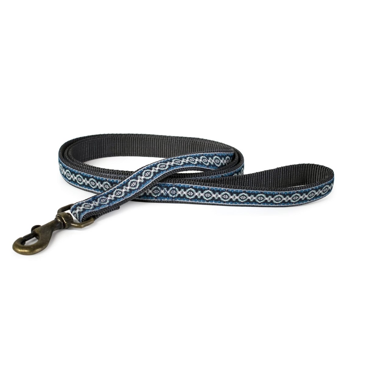 Pendleton Hiker Leash | USA-Made 6ft Grosgrain & Nylon Dog Lead with Antique Brass Hardware