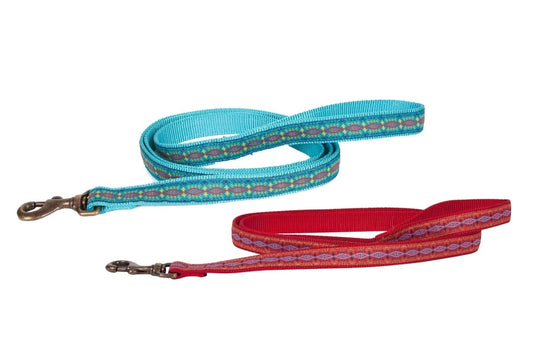 Pendleton Hiker Leash | USA-Made 6ft Grosgrain & Nylon Dog Lead with Antique Brass Hardware