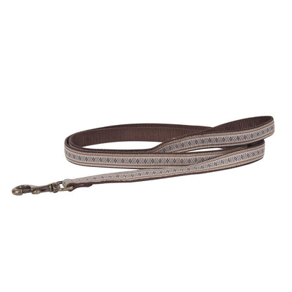 Pendleton Hiker Leash | USA-Made 6ft Grosgrain & Nylon Dog Lead with Antique Brass Hardware
