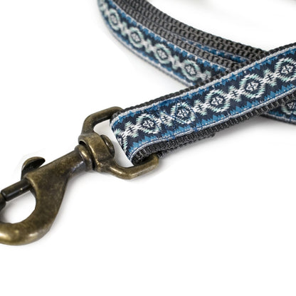 Pendleton Hiker Leash | USA-Made 6ft Grosgrain & Nylon Dog Lead with Antique Brass Hardware