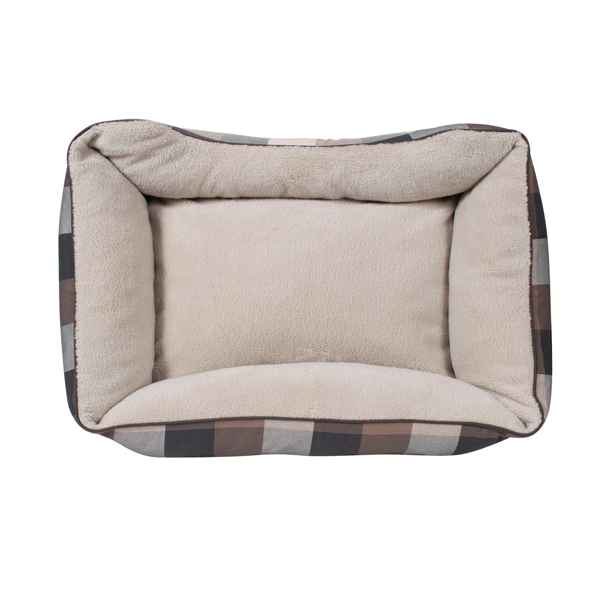 Pendleton Plaid Cozy Kuddler | Plush Bolstered Dog Bed with Washable Cover