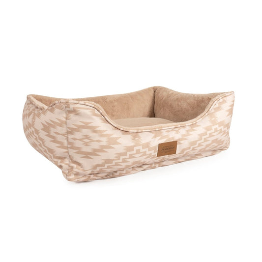 Pendleton Kuddler with Fur | Plush Bolstered Dog Bed with Faux Fur Sleep Surface & Washable Cover