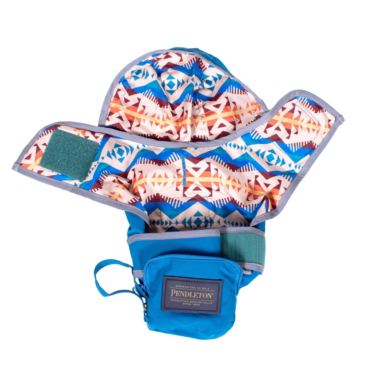 Pendleton Los Lunas Waterproof Dog Raincoat | Reflective Water-Resistant Coat with Leash Slot & Carry Pouch