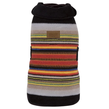 Pendleton National Park Dog Coat | Reversible 320 GSM Polar Fleece Jacket with Adjustable Belt & Leash Access