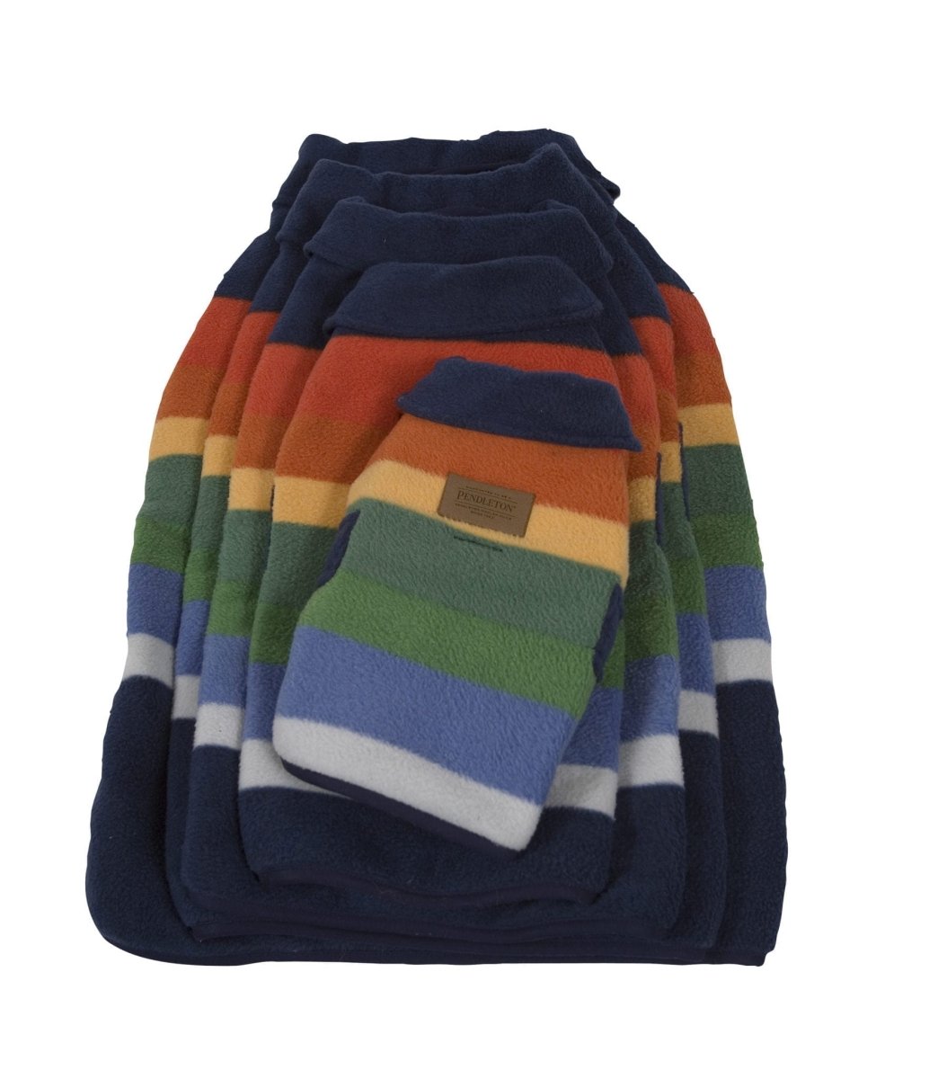 Pendleton National Park Dog Coat | Reversible 320 GSM Polar Fleece Jacket with Adjustable Belt & Leash Access