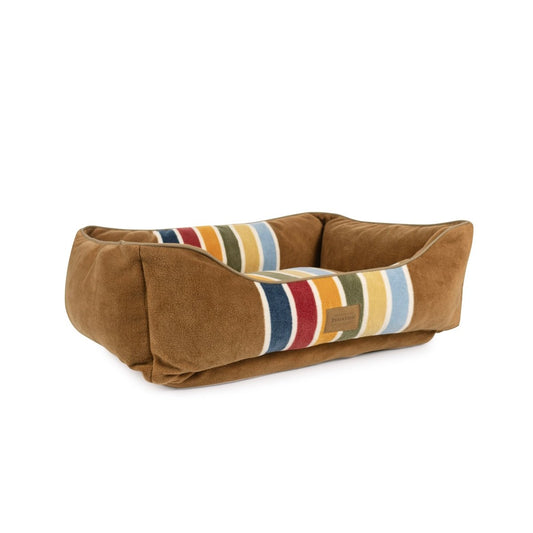 Pendleton National Park Kuddler | Non-Pill Fleece Bolster Dog Bed with Recycled Fill & Washable Cover