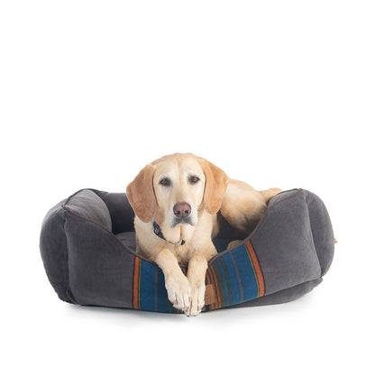 Pendleton Olympic National Park Kuddler Fleece Dog Bed | 320 GSM Polar Fleece Bolster Bed with Recycled MemoryFiber™ & Washable Cover