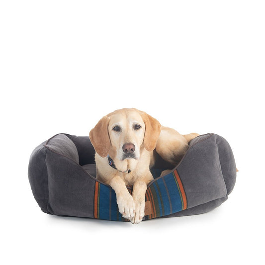 Pendleton Olympic National Park Kuddler Fleece Dog Bed | 320 GSM Polar Fleece Bolster Bed with Recycled MemoryFiber™ & Washable Cover