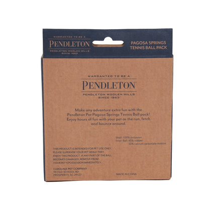 Pendleton Pagosa Springs Tennis Ball Gift Pack | 4-Pack Squeaky Dog Tennis Balls with Pendleton Icons