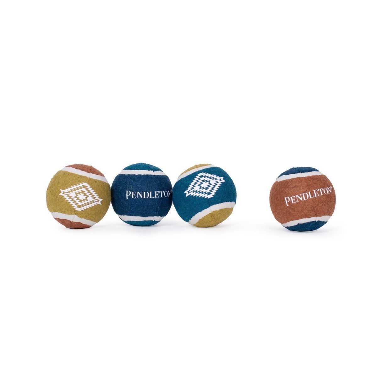Pendleton Pagosa Springs Tennis Ball Gift Pack | 4-Pack Squeaky Dog Tennis Balls with Pendleton Icons