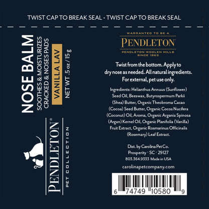 Pendleton Pet Nose Balm | Natural Moisturizing Balm for Dry, Cracked Dog Noses with Sunflower Seed Oil