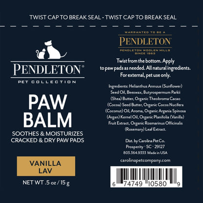 Pendleton Pet Paw Balm | Natural Healing & Moisturizing Balm for Dry, Cracked Dog Paw Pads