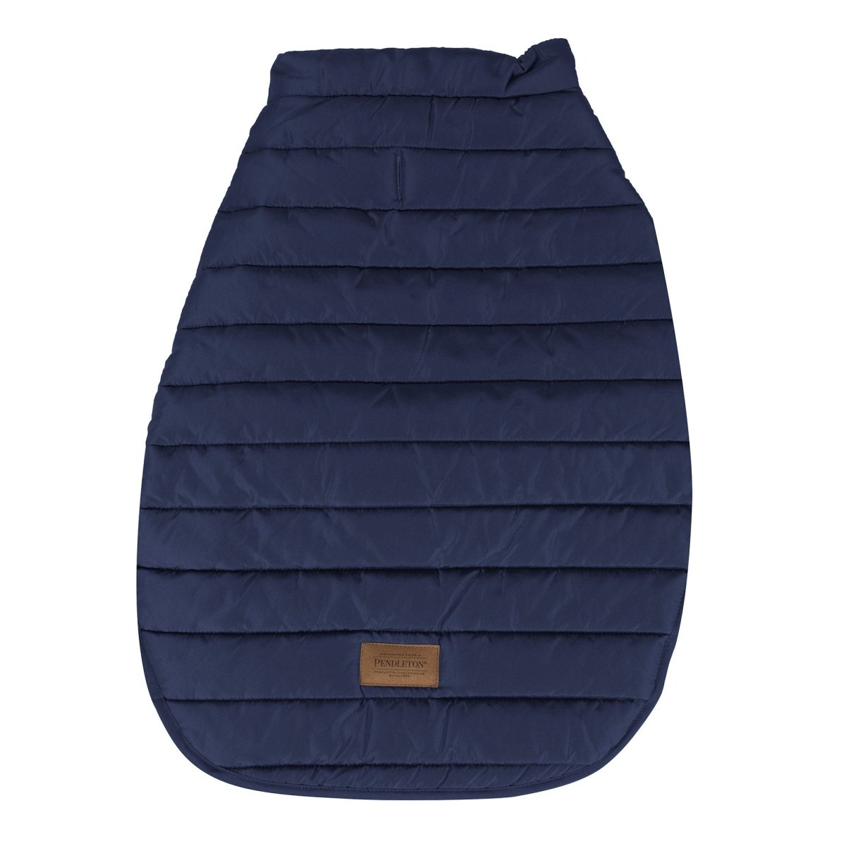 Pendleton Pilot Rock Puffer Dog Coat | Adjustable Warm Polyester Jacket with Leash Access & Suede Patch