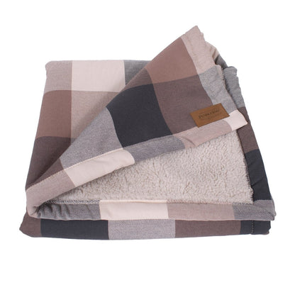 Pendleton Plaid Crate Blanket | Reversible Cotton Plaid & Sherpa Dog Blanket for Crate, Car & Travel