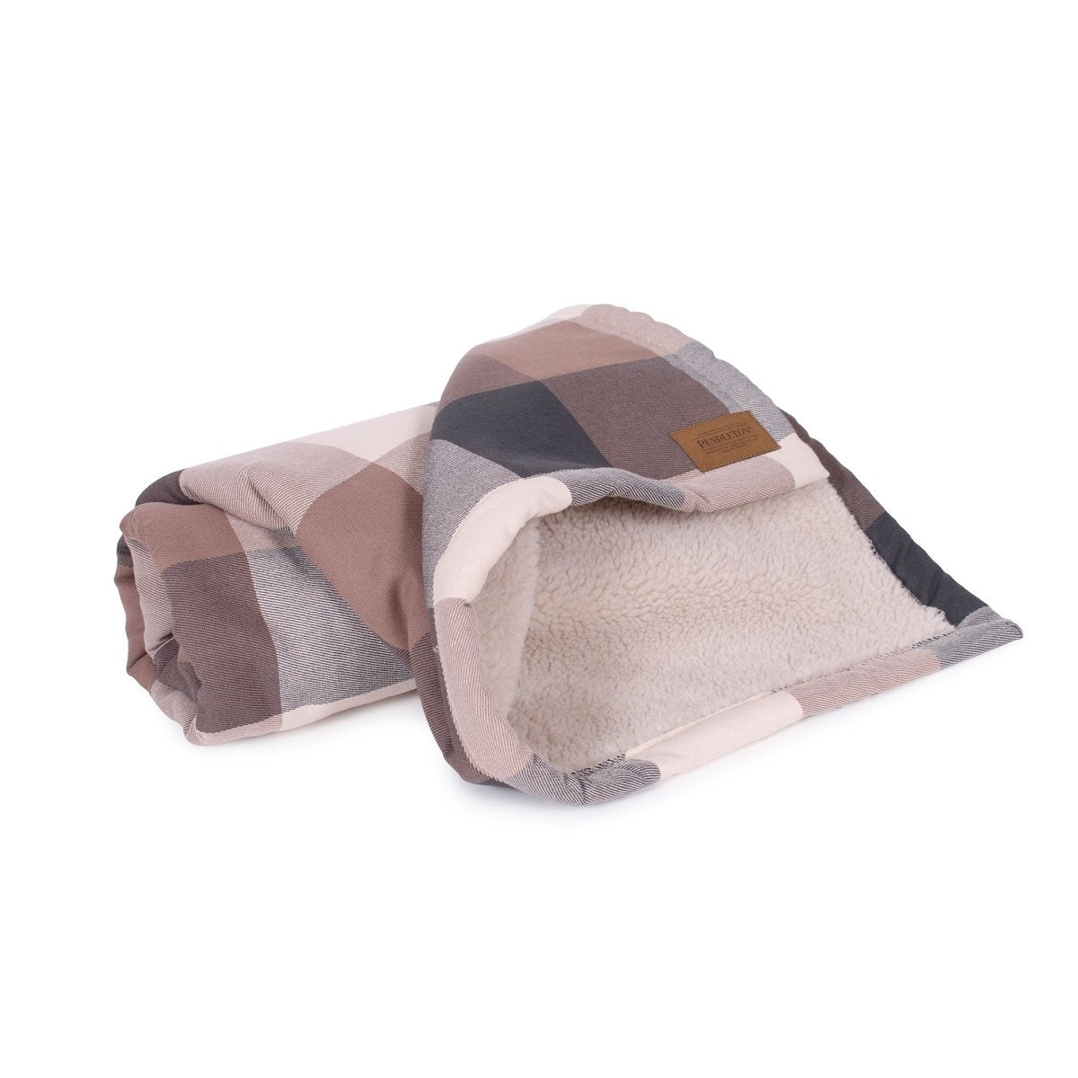 Pendleton Plaid Crate Blanket | Reversible Cotton Plaid & Sherpa Dog Blanket for Crate, Car & Travel