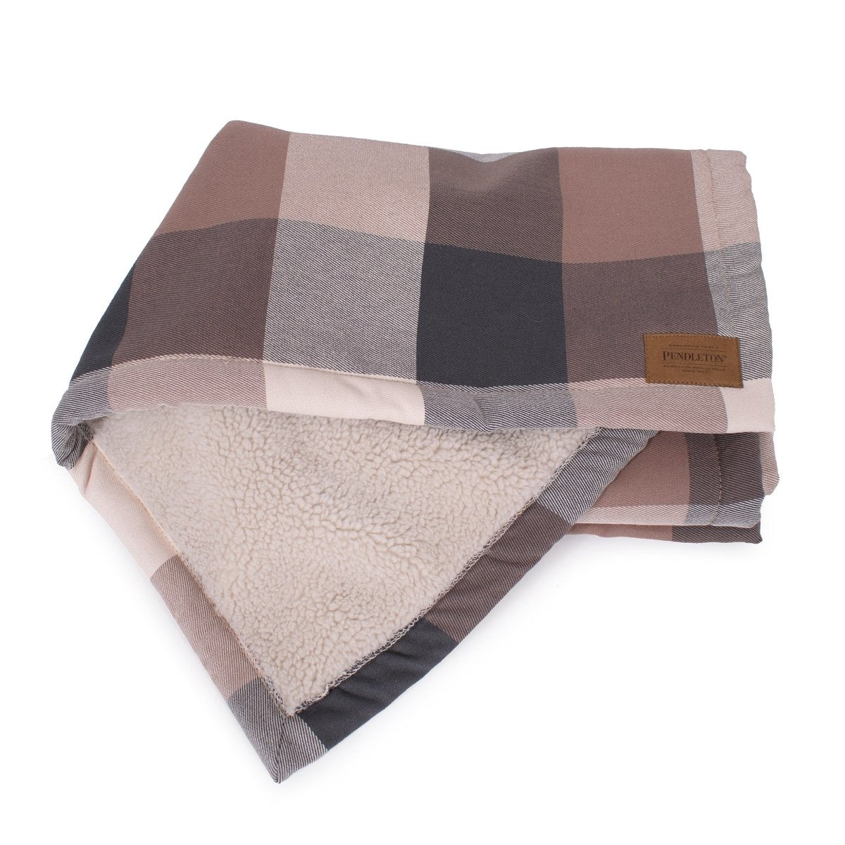 Pendleton Plaid Crate Blanket | Reversible Cotton Plaid & Sherpa Dog Blanket for Crate, Car & Travel