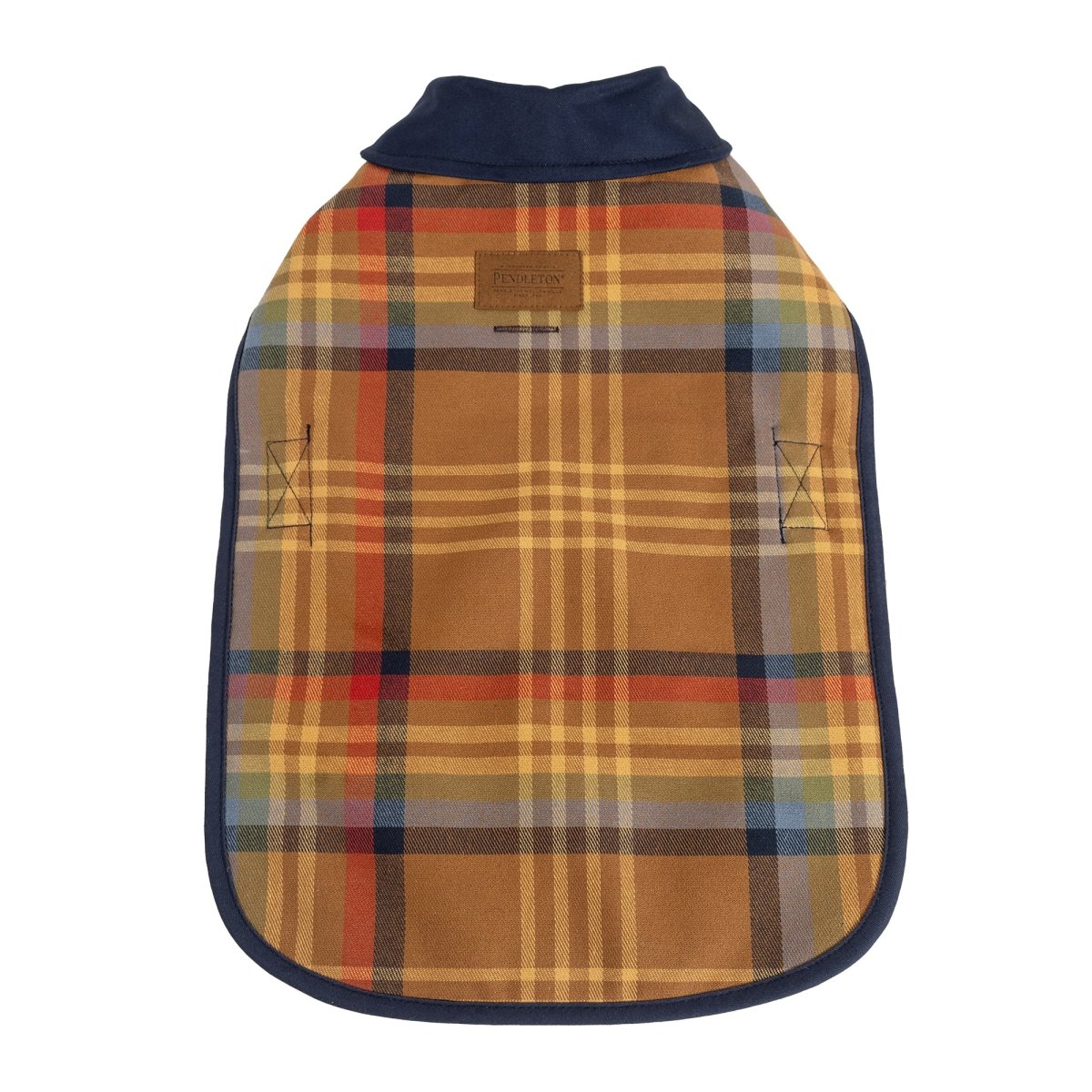 Pendleton Plaid Pet Coat | Warm Woven Cotton Jacket with Quilted Lining, Adjustable Belt & Leash Access