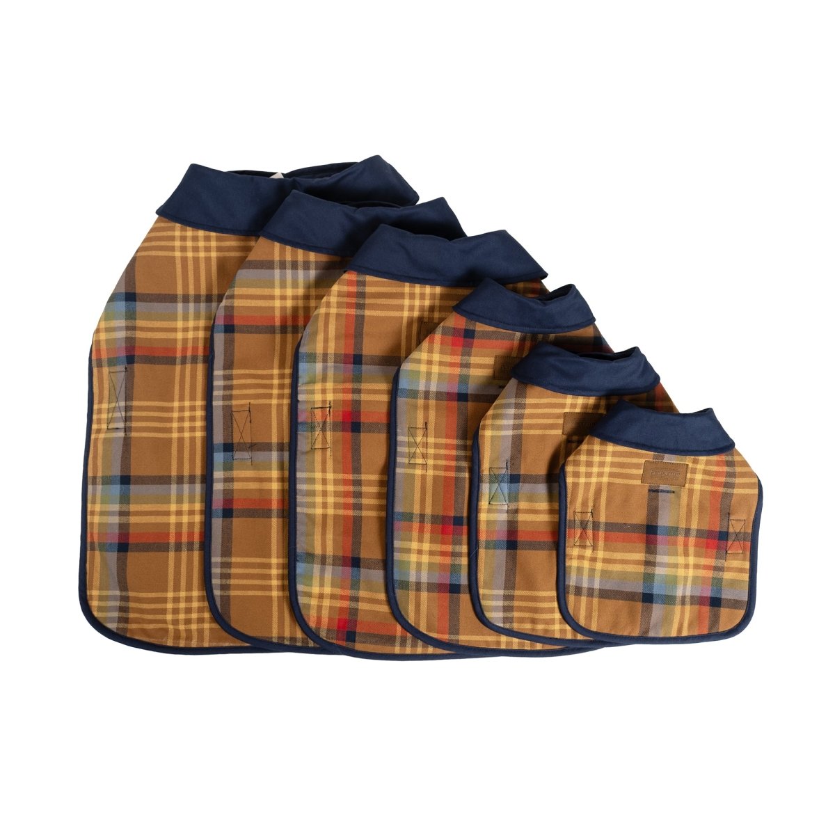 Pendleton Plaid Pet Coat | Warm Woven Cotton Jacket with Quilted Lining, Adjustable Belt & Leash Access