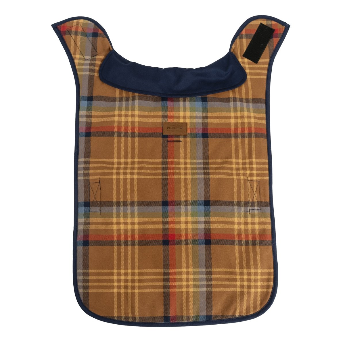 Pendleton Plaid Pet Coat | Warm Woven Cotton Jacket with Quilted Lining, Adjustable Belt & Leash Access