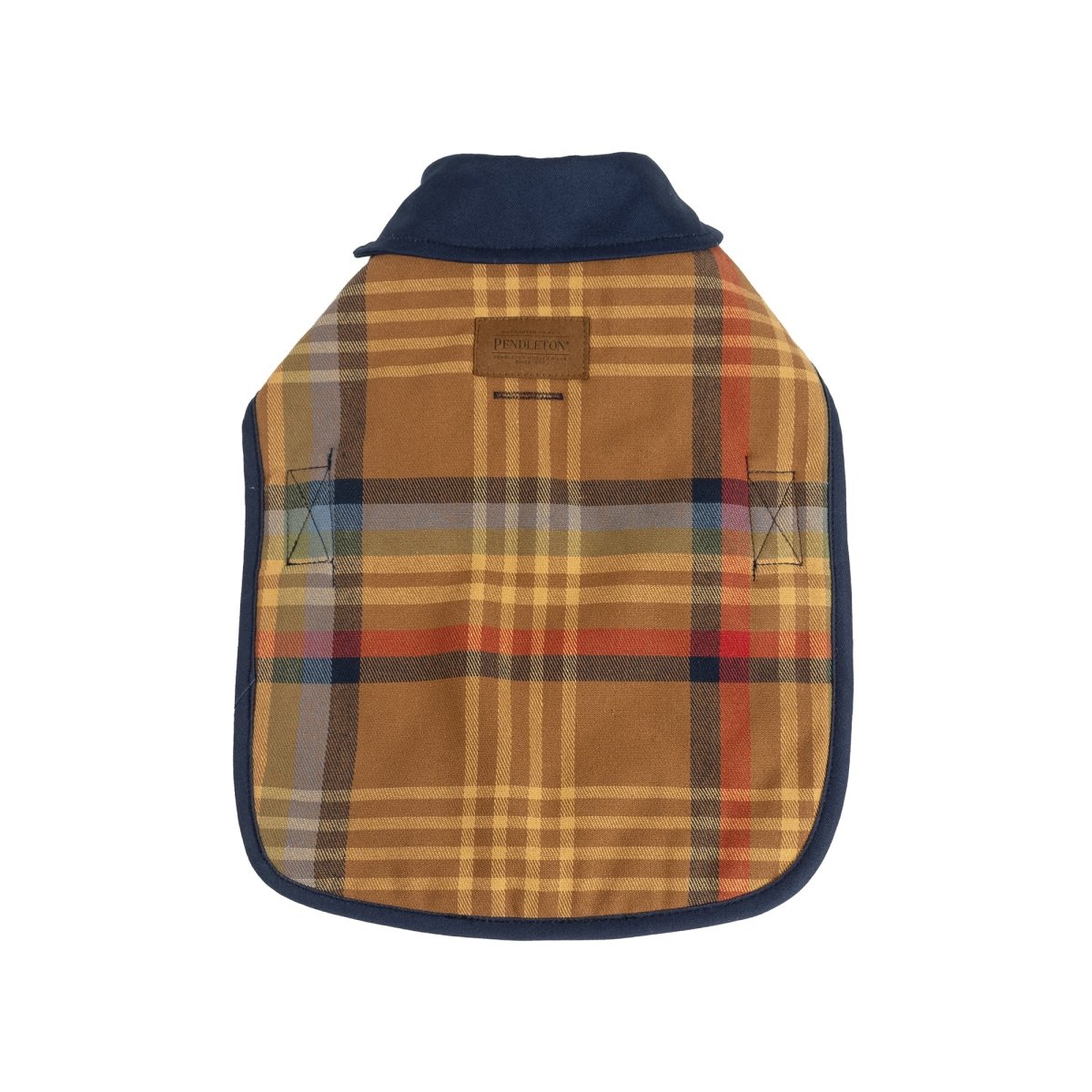 Pendleton Plaid Pet Coat | Warm Woven Cotton Jacket with Quilted Lining, Adjustable Belt & Leash Access