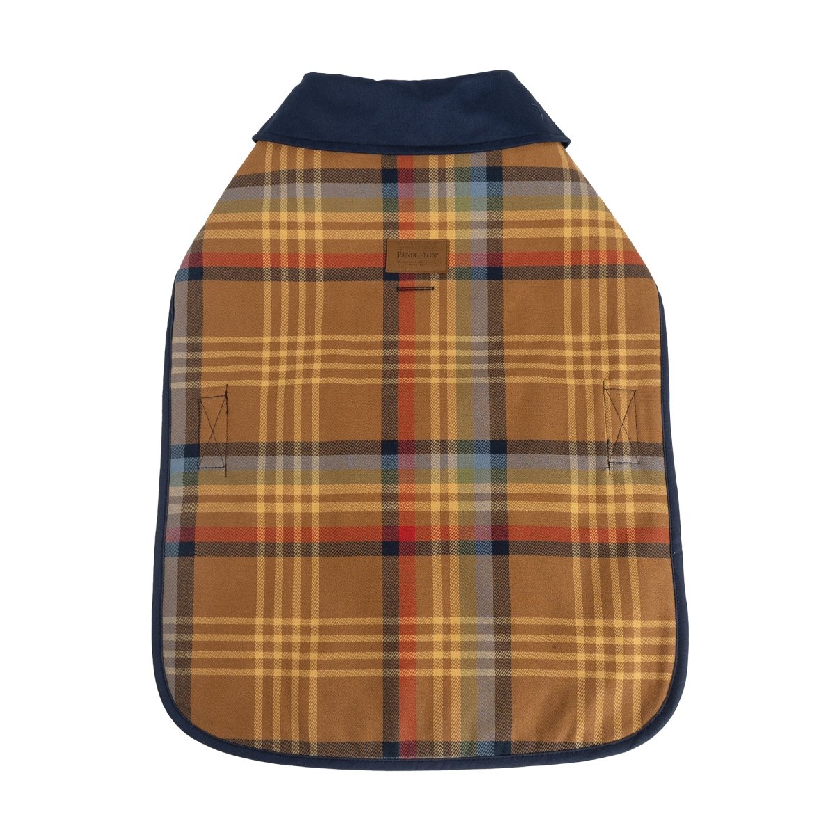 Pendleton Plaid Pet Coat | Warm Woven Cotton Jacket with Quilted Lining, Adjustable Belt & Leash Access