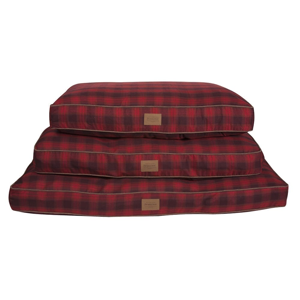 Pendleton Plaid Pet Napper | Durable Bolstered Dog Bed with Recycled Fill & Washable Cover
