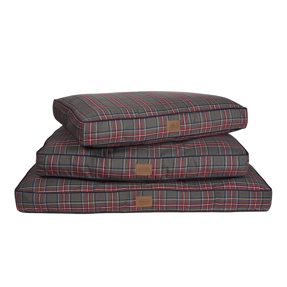 Pendleton Plaid Pet Napper | Durable Bolstered Dog Bed with Recycled Fill & Washable Cover