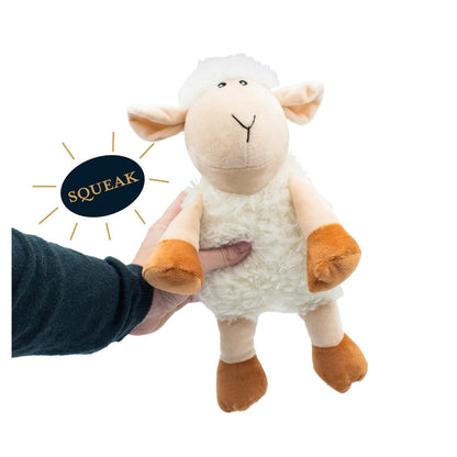 Pendleton Plush Lamb Dog Toy | Soft Squeaky Plush with Embroidered Pendleton “P” Logo