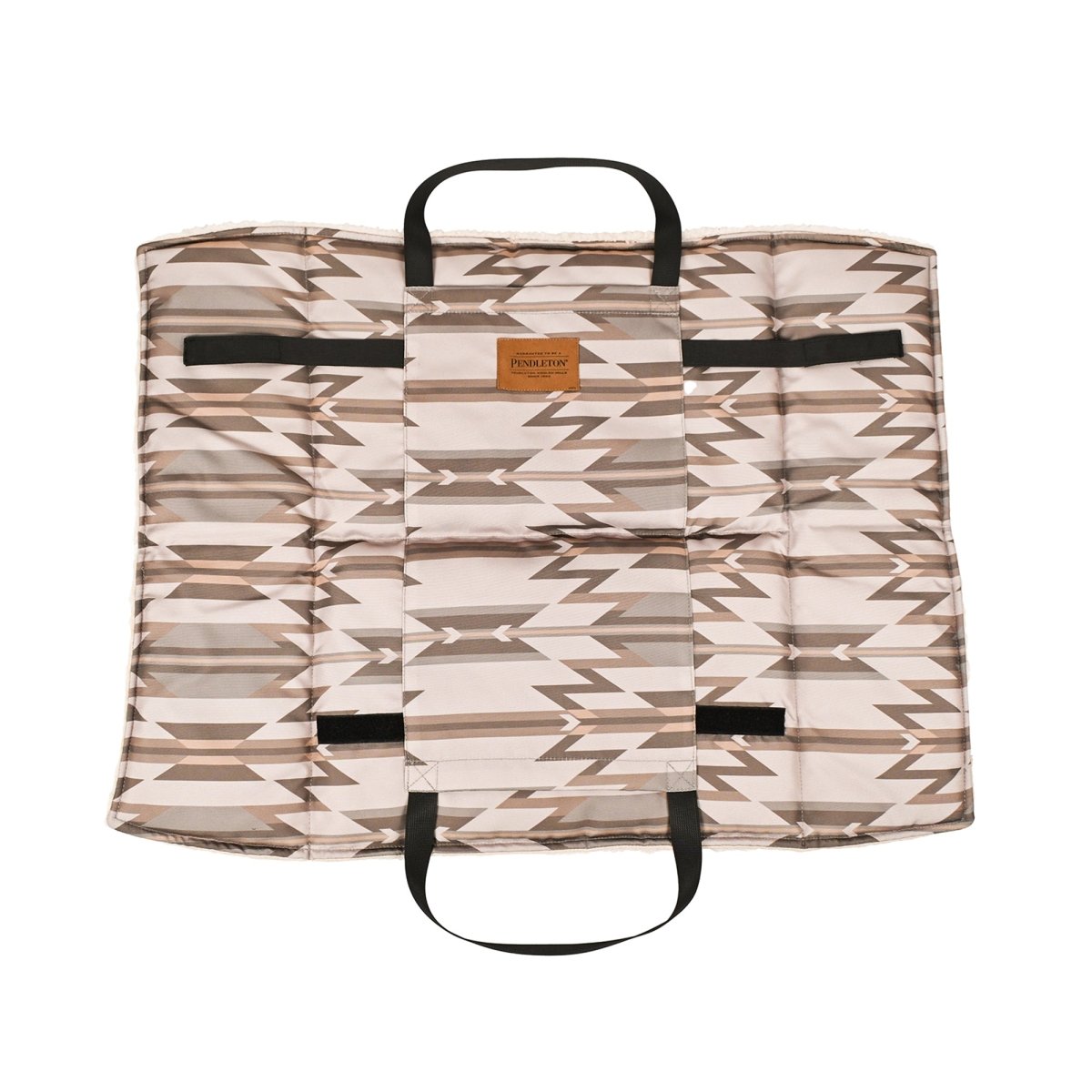 Pendleton Travel Bed Tote | Foldable Water-Resistant Dog Travel Bed with Sherpa Lining