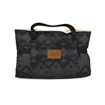 Pendleton Travel Bed Tote | Foldable Water-Resistant Dog Travel Bed with Sherpa Lining