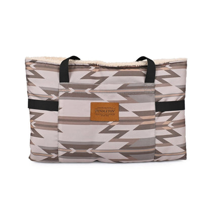 Pendleton Travel Bed Tote | Foldable Water-Resistant Dog Travel Bed with Sherpa Lining