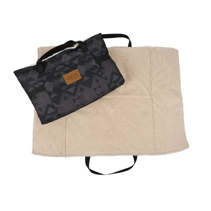 Pendleton Travel Bed Tote | Foldable Water-Resistant Dog Travel Bed with Sherpa Lining