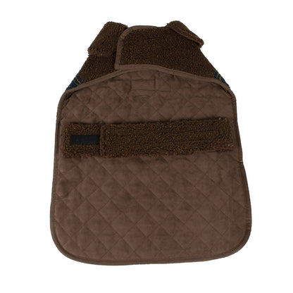 Pendleton Vintage Camp Berber Dog Coat | Reversible 370 GSM Plush Jacket with Leash Access & Adjustable Fit