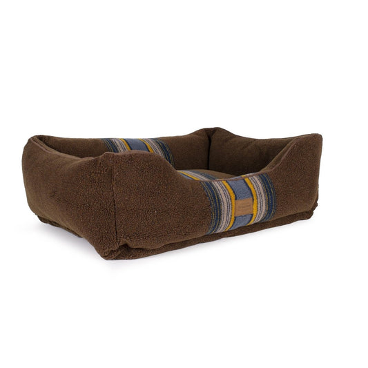 Pendleton Vintage Camp High Ridge Kuddler Berber Dog Bed | Jacquard Berber Bolster Bed with Recycled MemoryFiber™ & Washable Cover