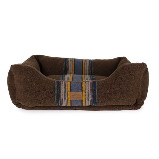 Pendleton Vintage Camp High Ridge Kuddler Berber Dog Bed | Jacquard Berber Bolster Bed with Recycled MemoryFiber™ & Washable Cover